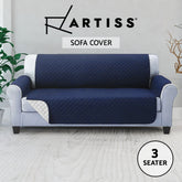 Artiss Sofa Cover Couch Covers 3 Seater Quilted Navy